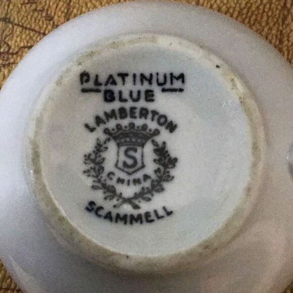 Cup vintage ￼ platinum Blue by Lamberton with patina showing - Picture 5 of 5